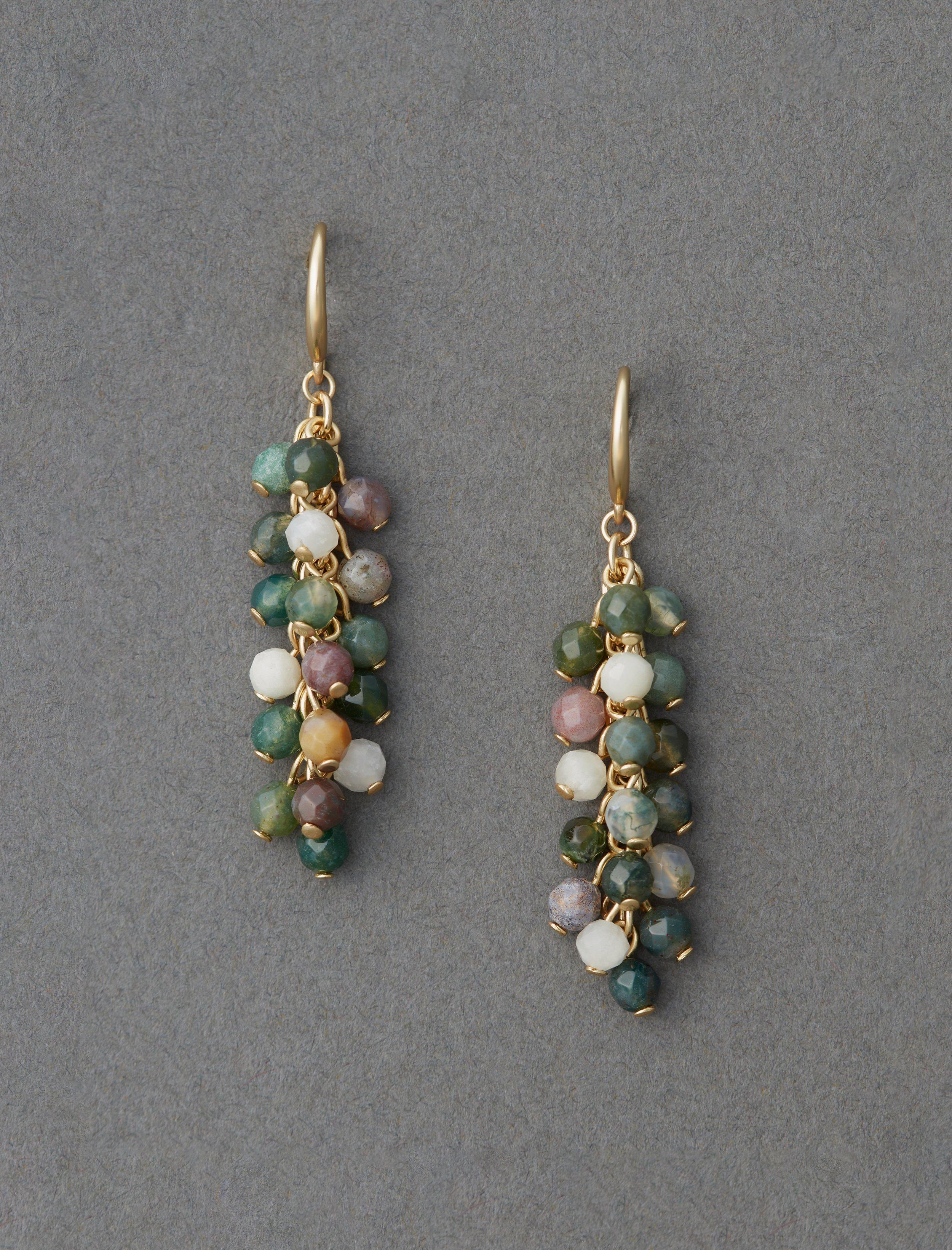 beaded drop earring