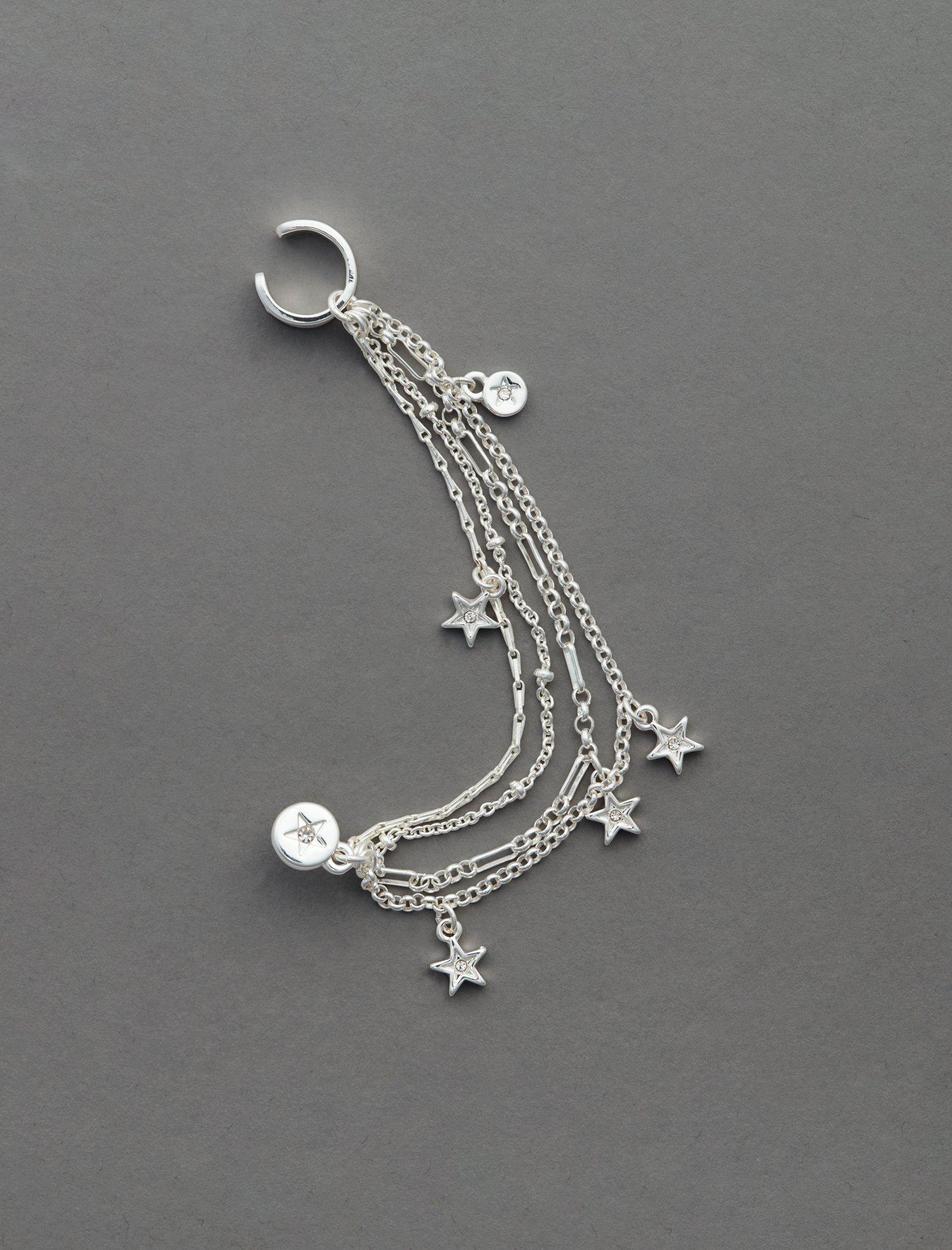 stars ear cuff chain