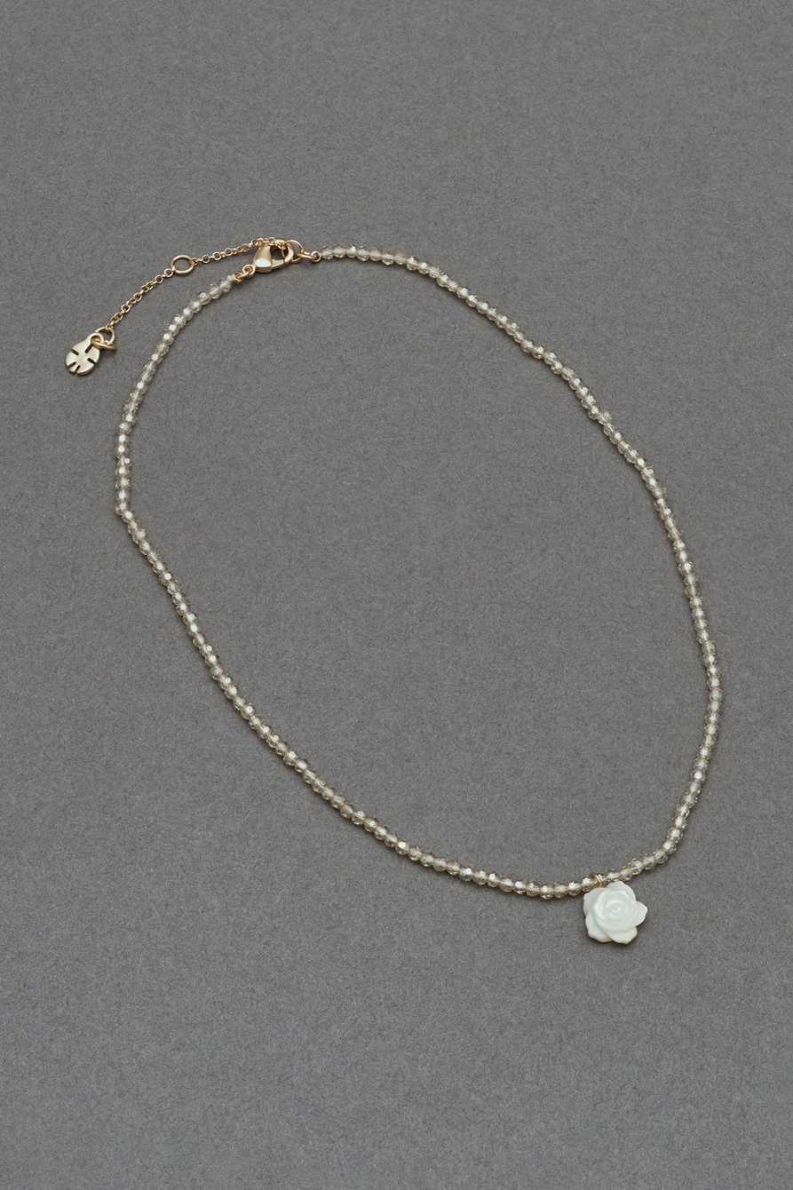 rose bead collar necklace, image 1