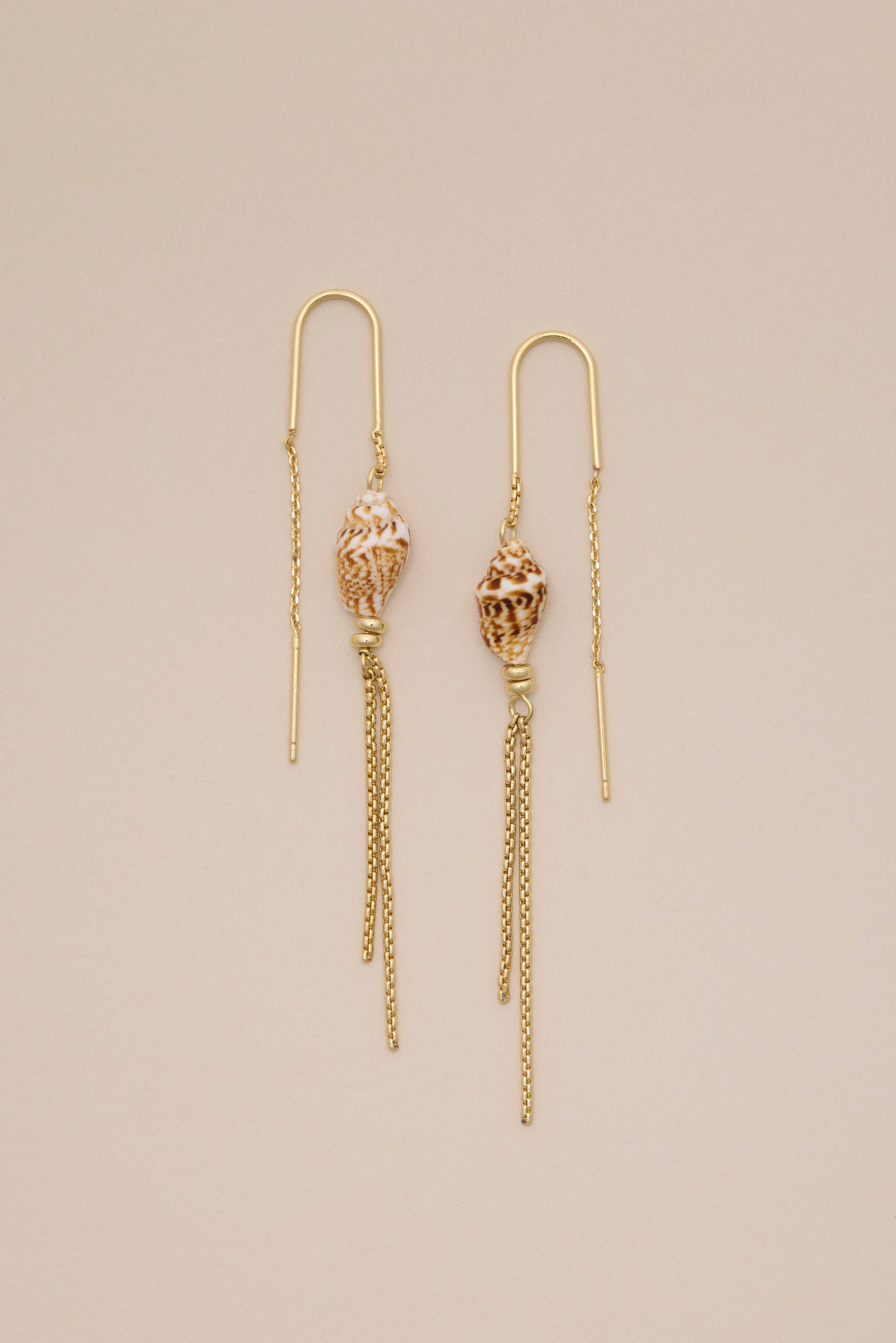 SHELL DANGLE EARRINGS