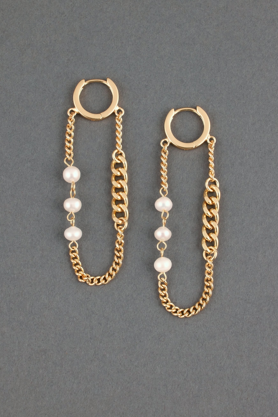 pearl and chain hoop, image 1