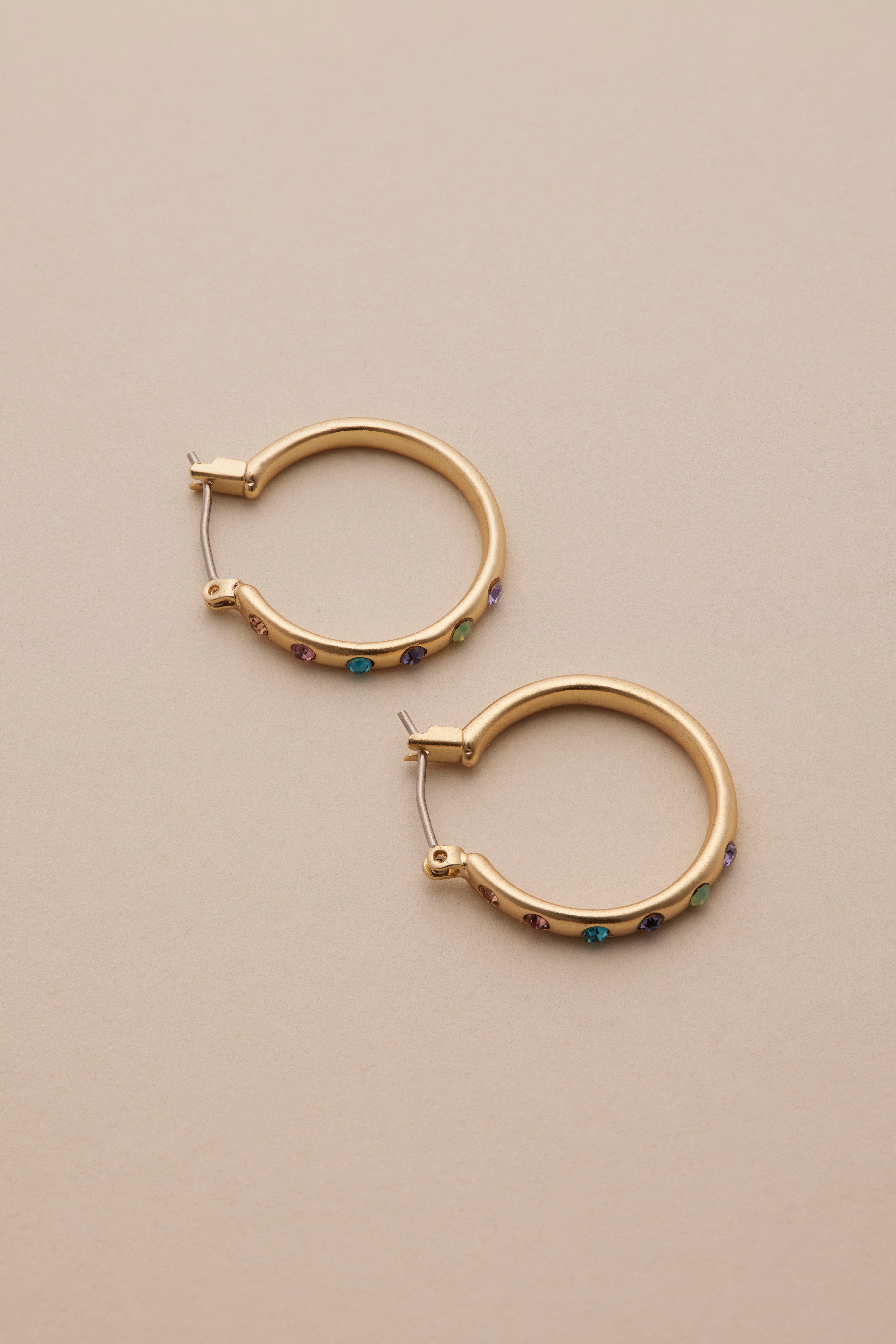 GRANULATED HOOP EARRING