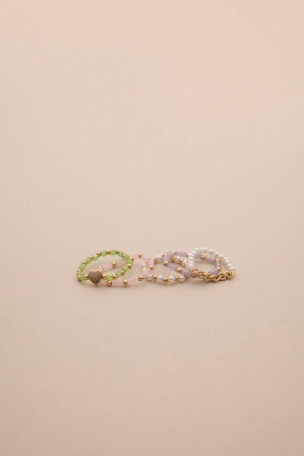 Lucky Brand Gem Ring Set - Women's Ladies Accessories Jewelry