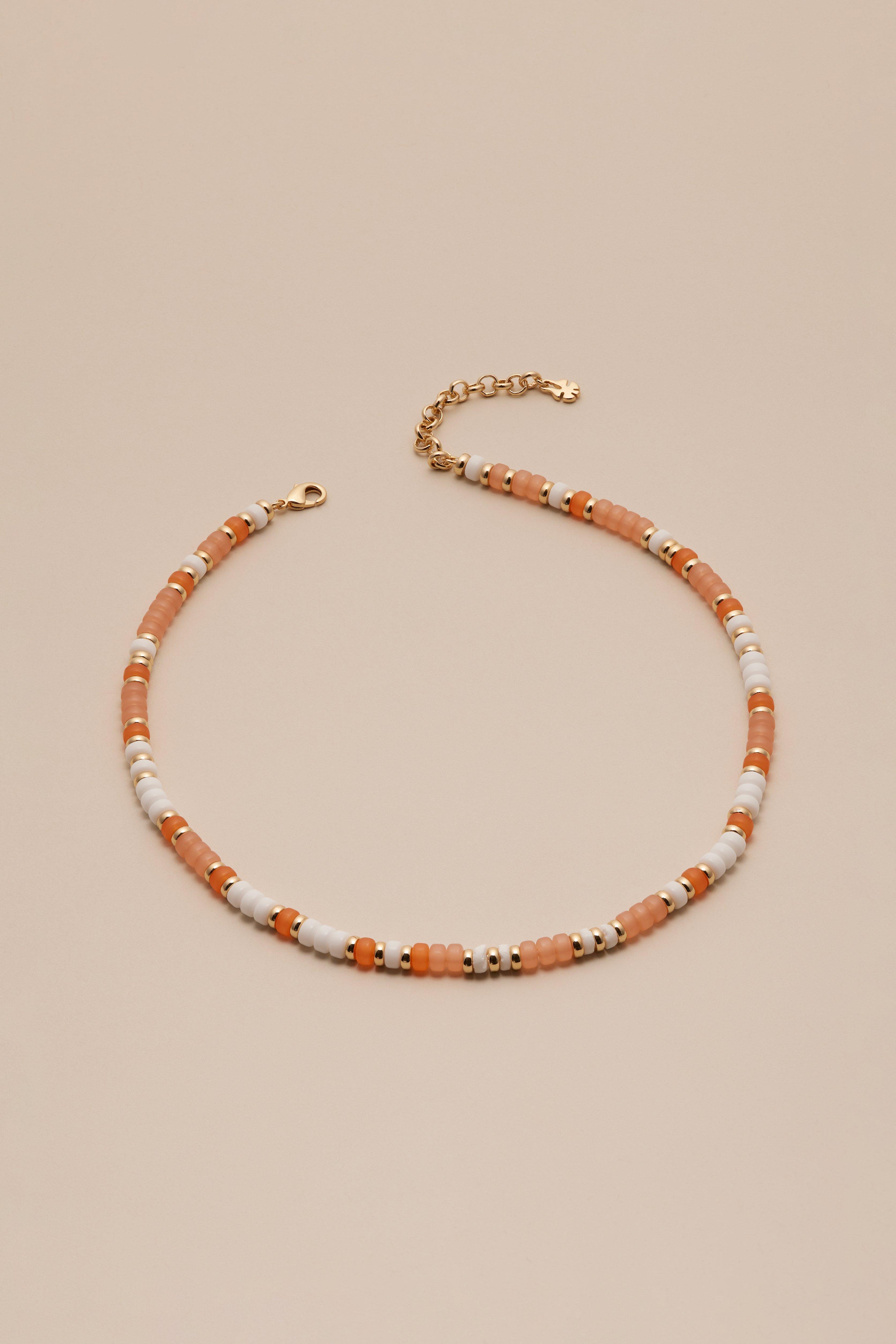 CORAL BEADED CHOKER