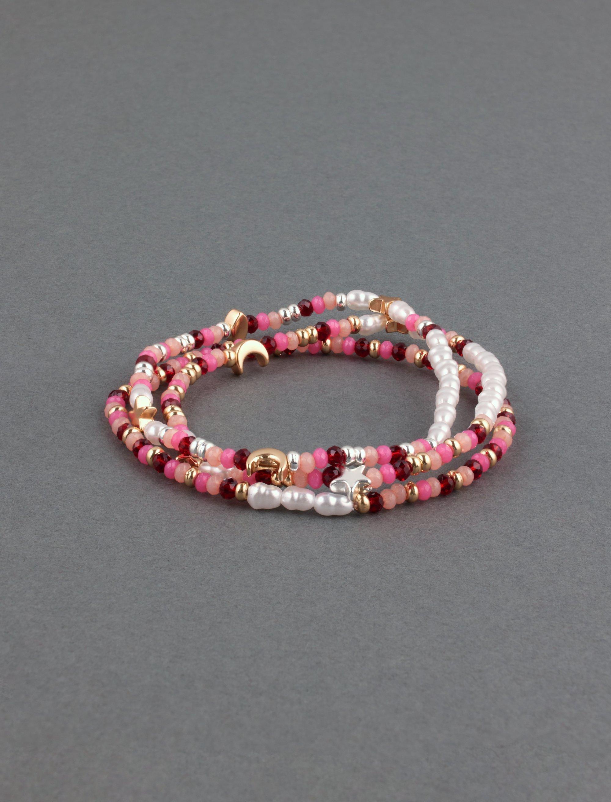 pink beaded bracelet