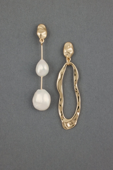 Lucky Brand Gold-Tone Bee Glass Bead Threader Earrings