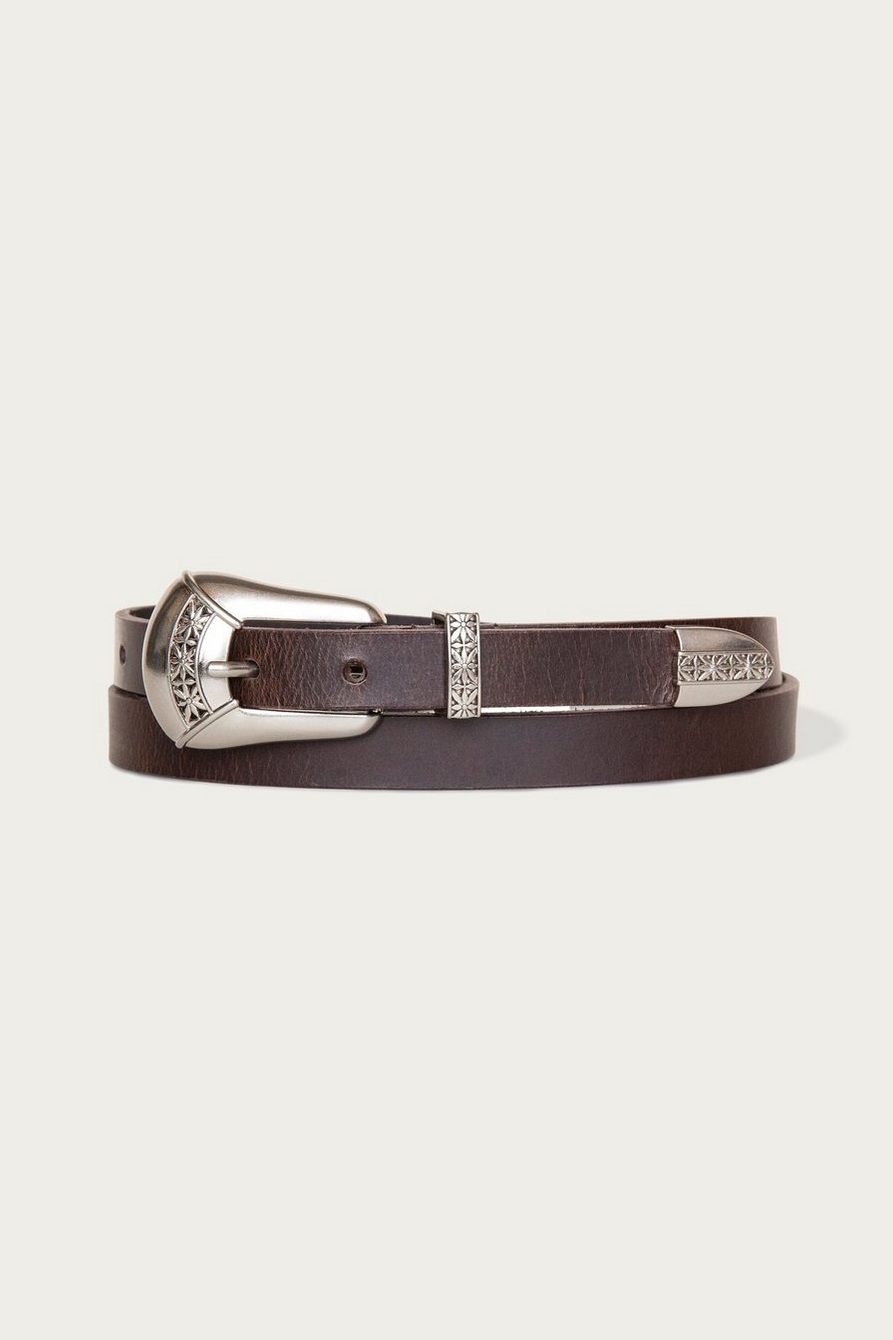 LEATHER BELT WITH WESTERN BUCKLE SET | Lucky Brand