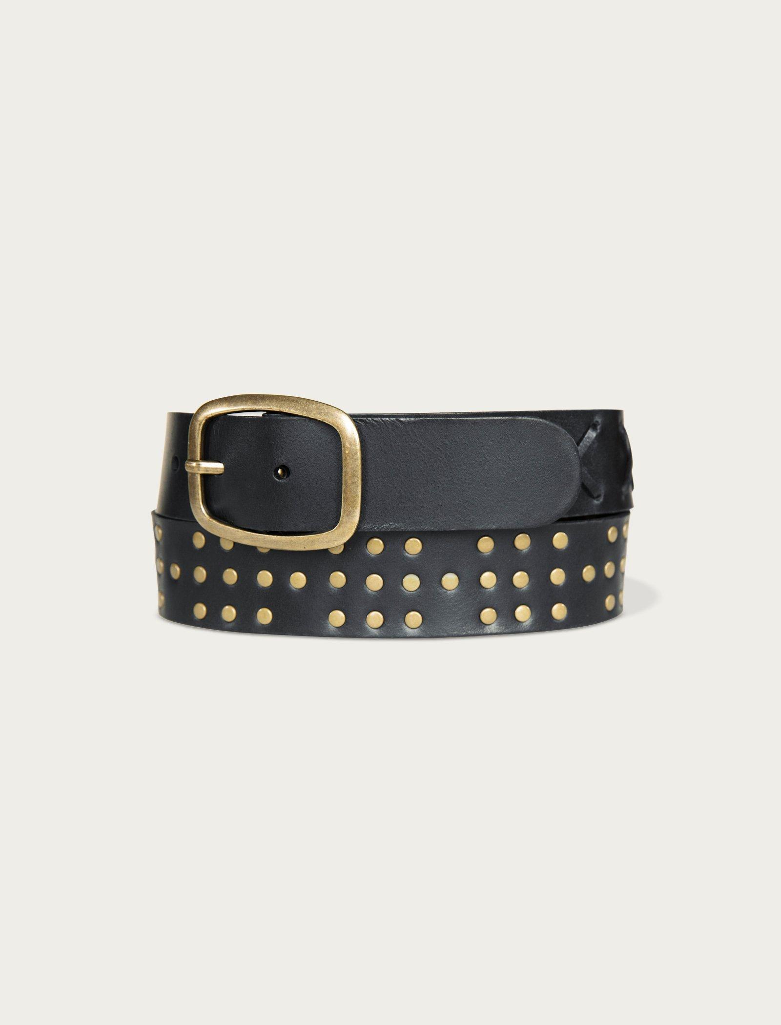 RIVET STUDDED LEATHER BELT