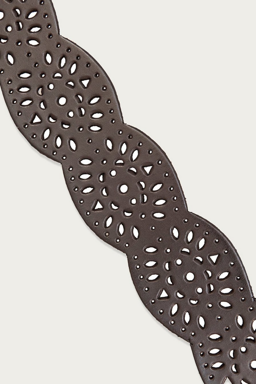 TAPERED PERFORATED LEATHER BELT, image 2