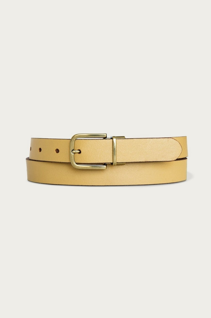 Lucky Brand Smooth Leather Reversible Belt - Tan, Natural