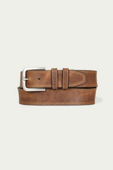LOUIS STITCH Men Textured Genuine Leather Wide Reversible Belt For Men (Grey, 28)