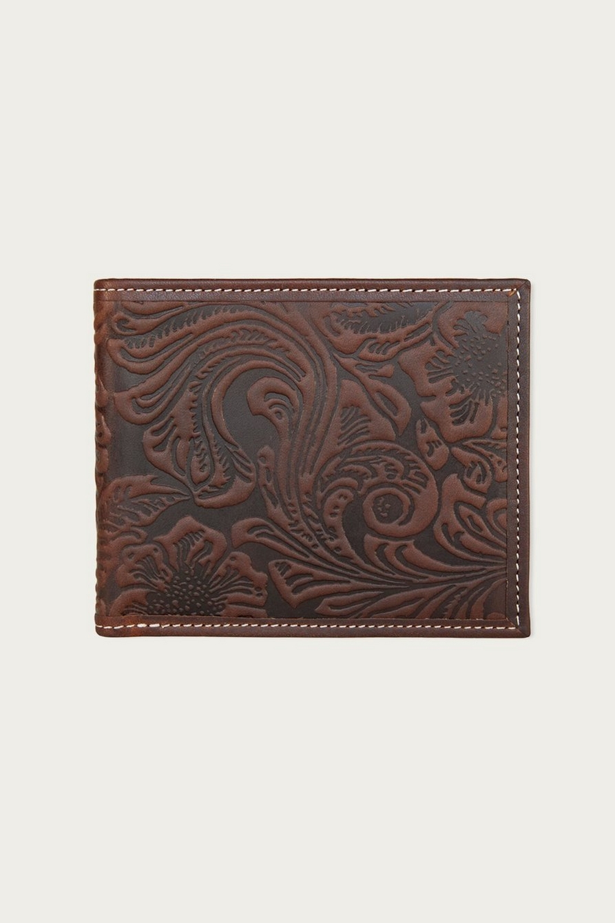 WESTERN EMBOSSED LEATHER BIFOLD WALLET, image 1