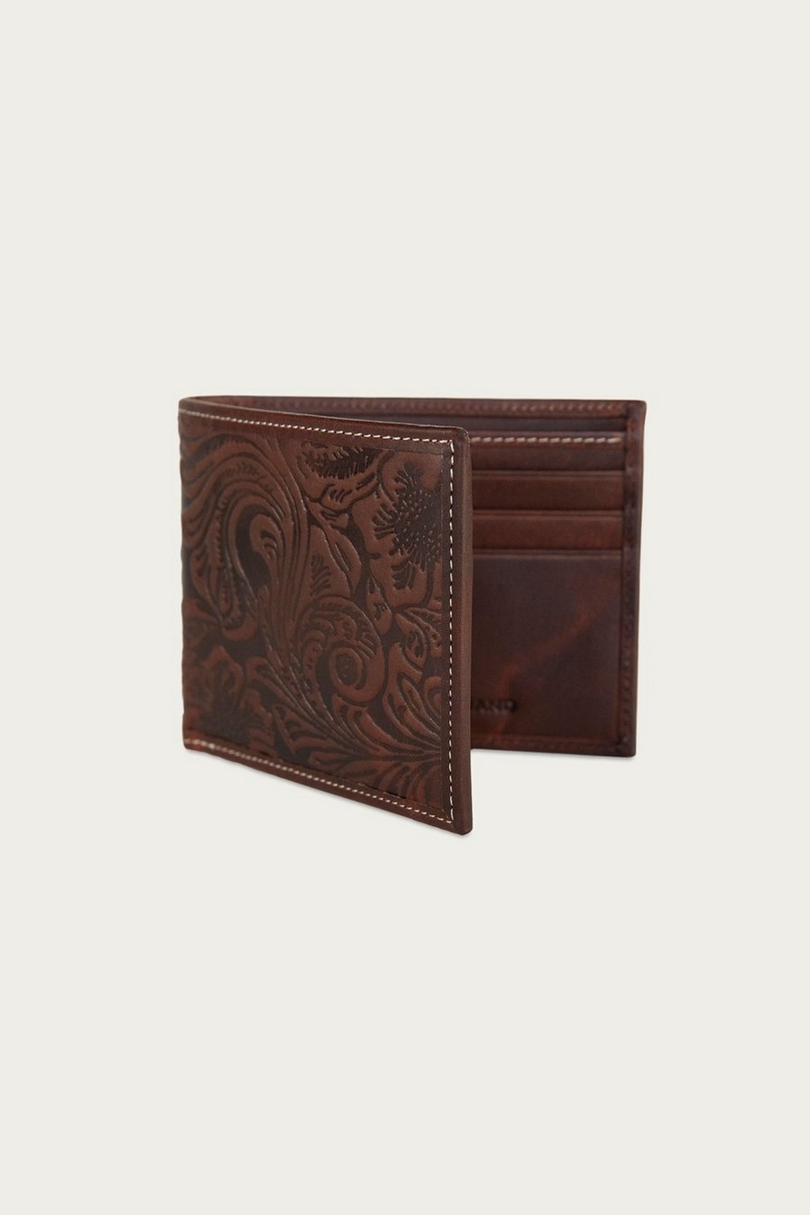 WESTERN EMBOSSED LEATHER BIFOLD WALLET, image 6