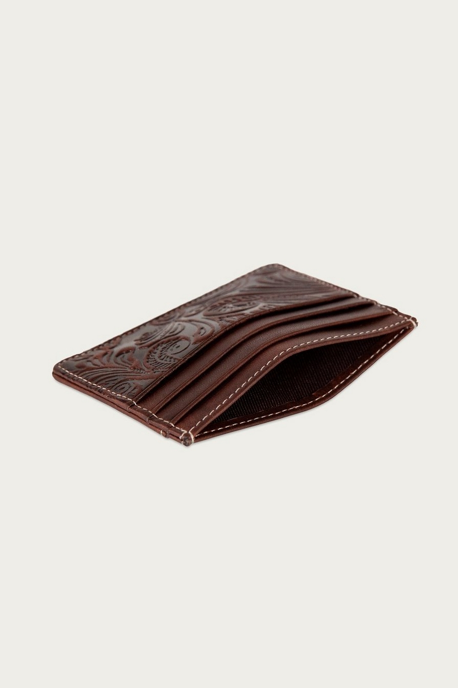 WESTERN EMBOSSED LEATHER CARD CASE, image 3