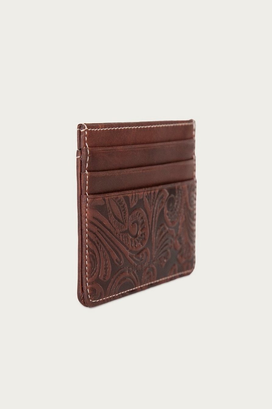 WESTERN EMBOSSED LEATHER CARD CASE, image 4
