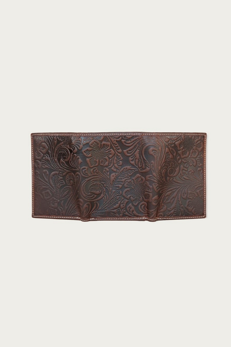 WESTERN EMBOSSED LEATHER TRIFOLD WALLET, image 4