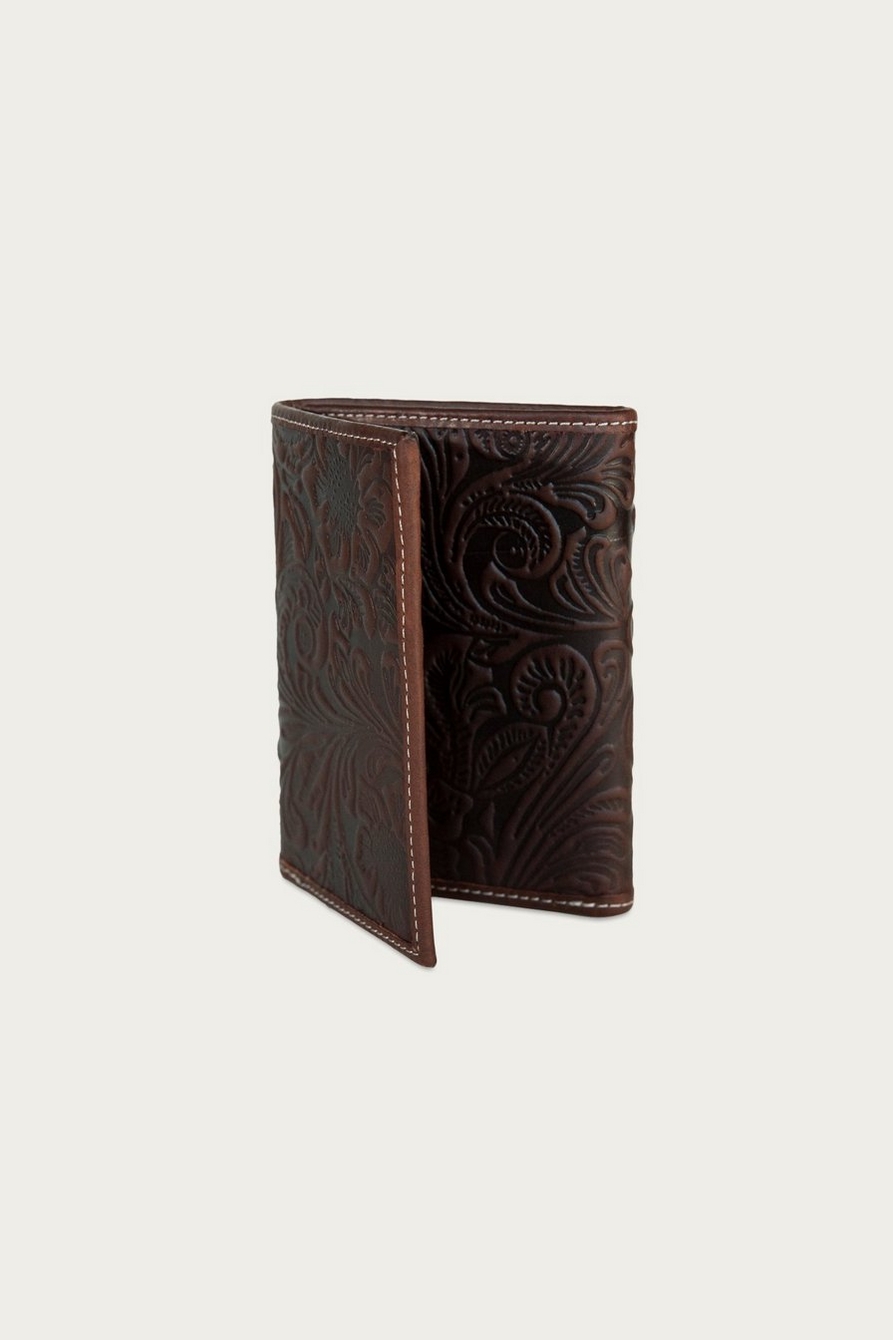 WESTERN EMBOSSED LEATHER TRIFOLD WALLET, image 7