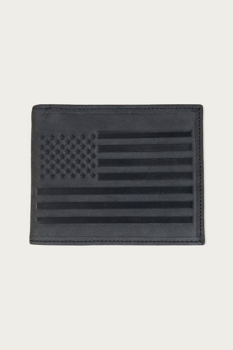 FLAG EMBOSSED LEATHER BIFOLD WALLET, image 1