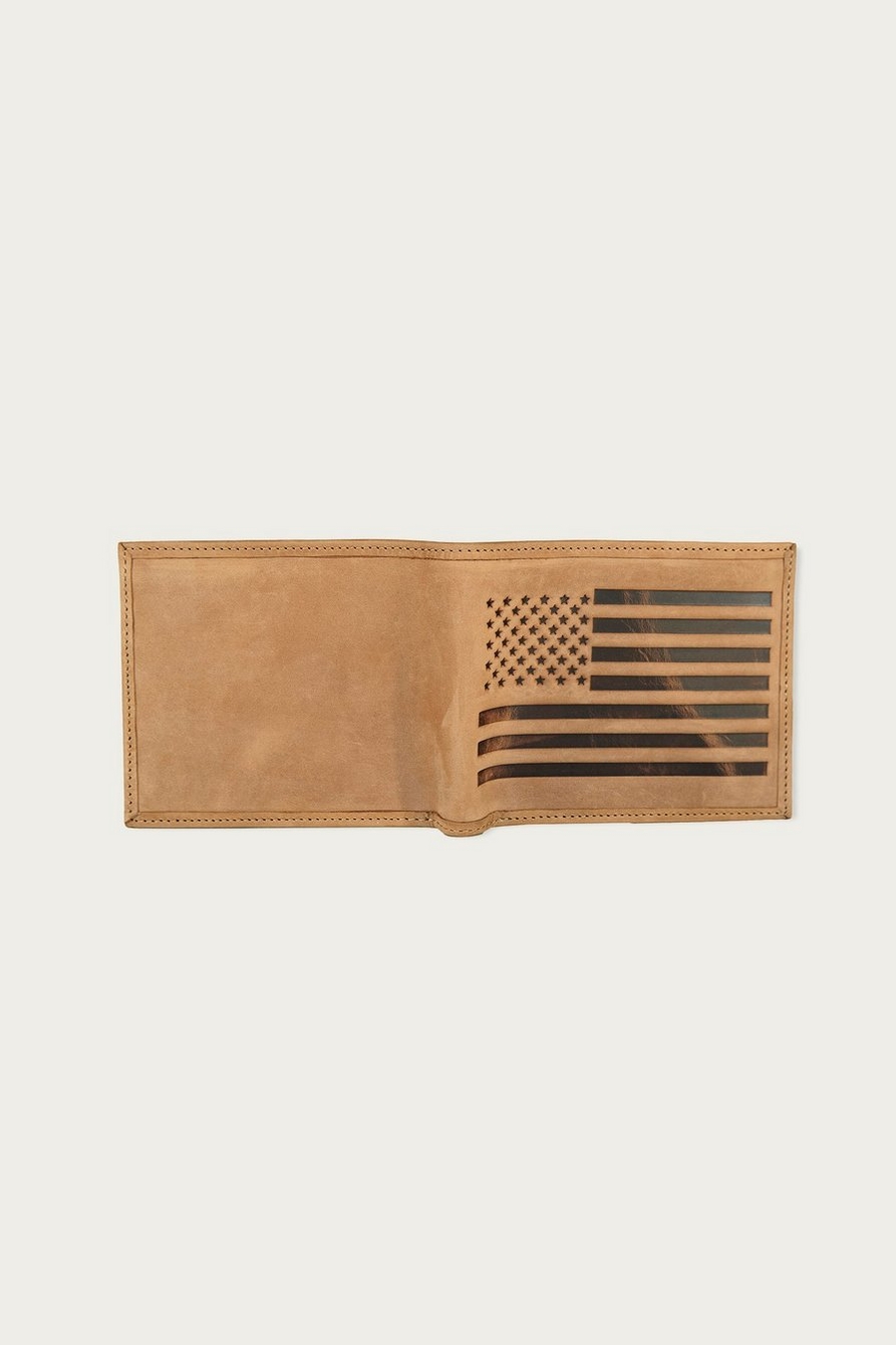 FLAG EMBOSSED LEATHER BIFOLD WALLET, image 3