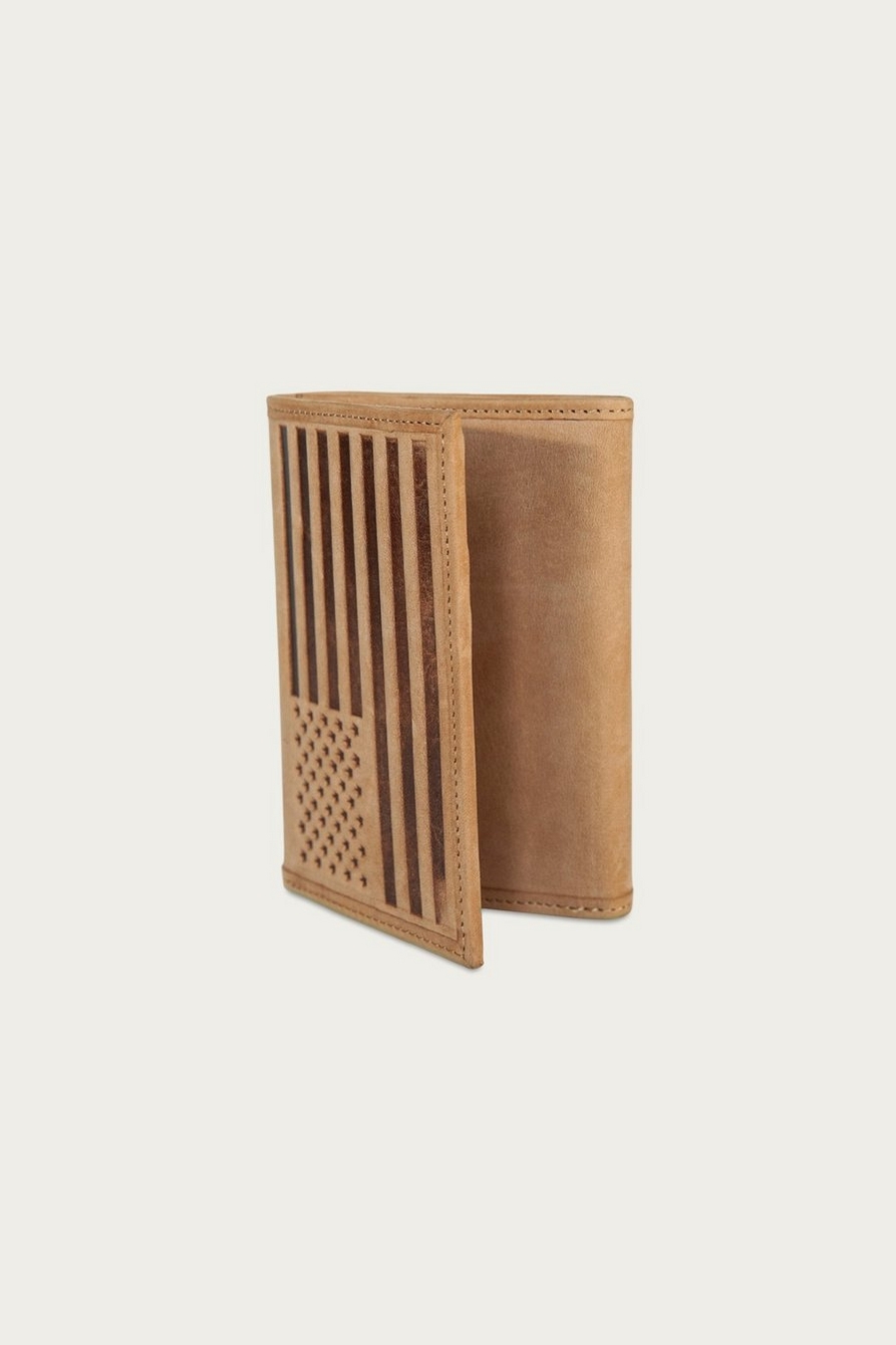 FLAG EMBOSSED LEATHER TRIFOLD WALLET, image 6