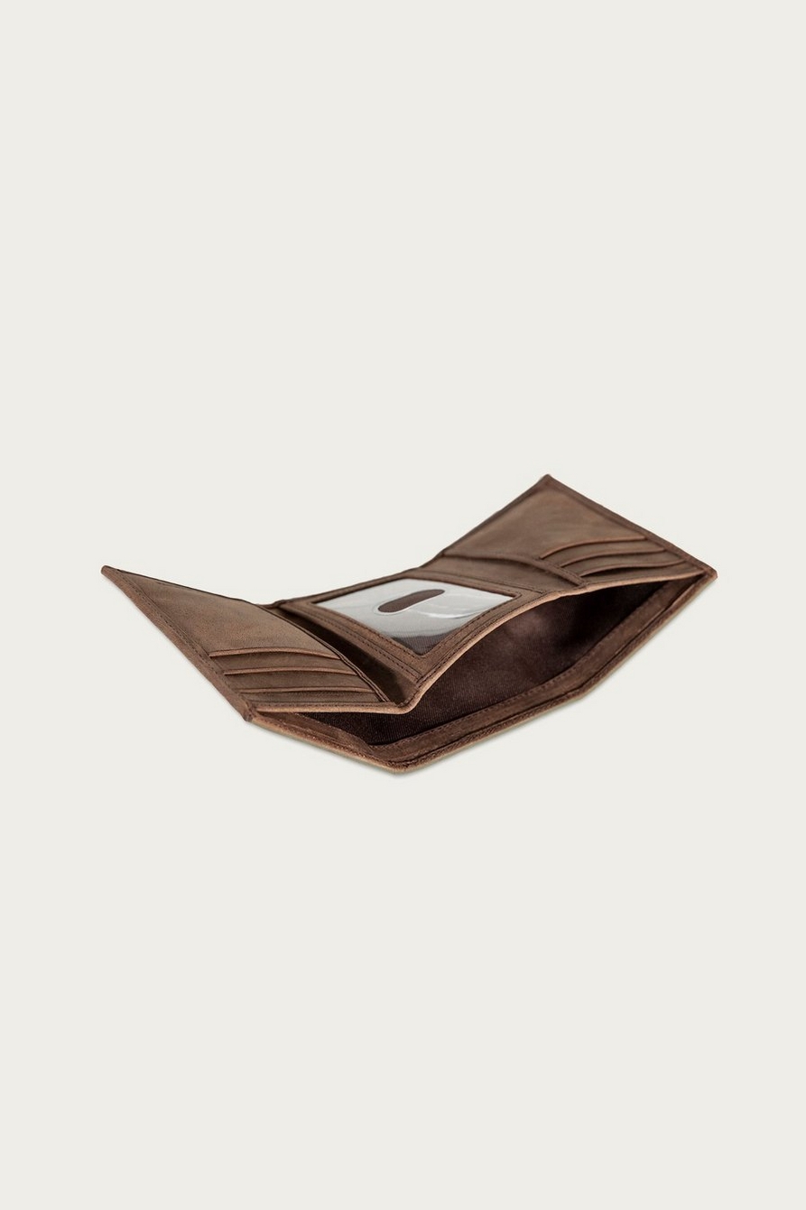 GROOVED LEATHER TRIFOLD WALLET, image 5