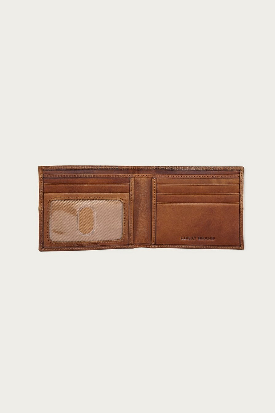 PLAID EMBOSSED LEATHER BIFOLD WALLET, image 3