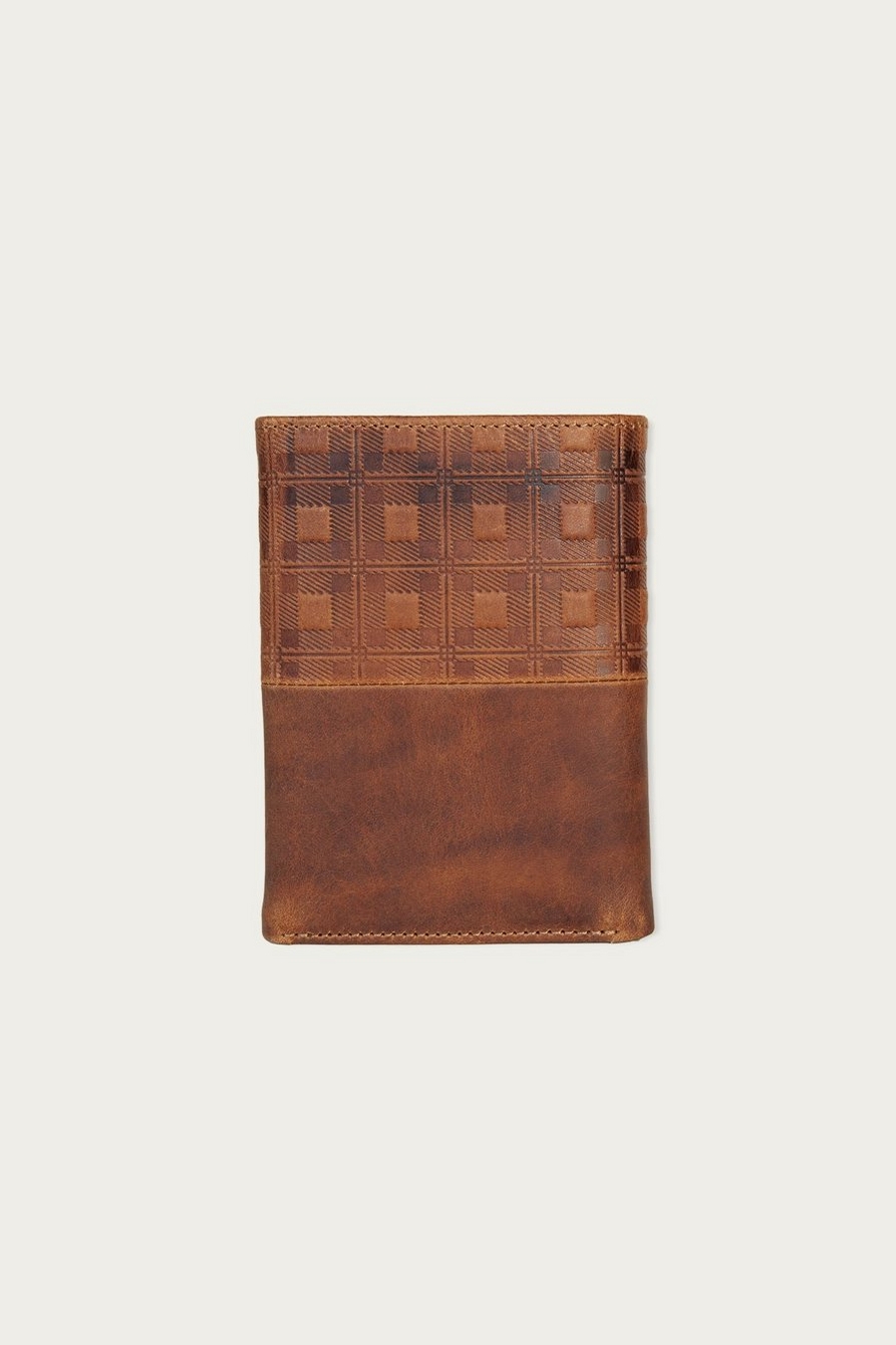 PLAID EMBOSSED LEATHER CARD CASE, image 2