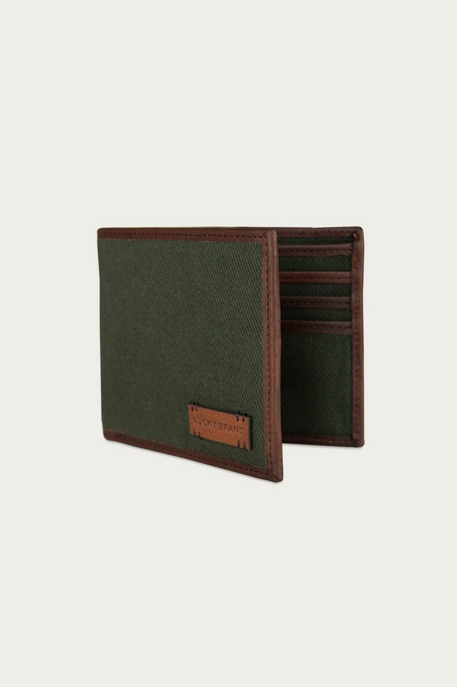 CANVAS WITH LEATHER TRIM BIFOLD WALLET, image 7