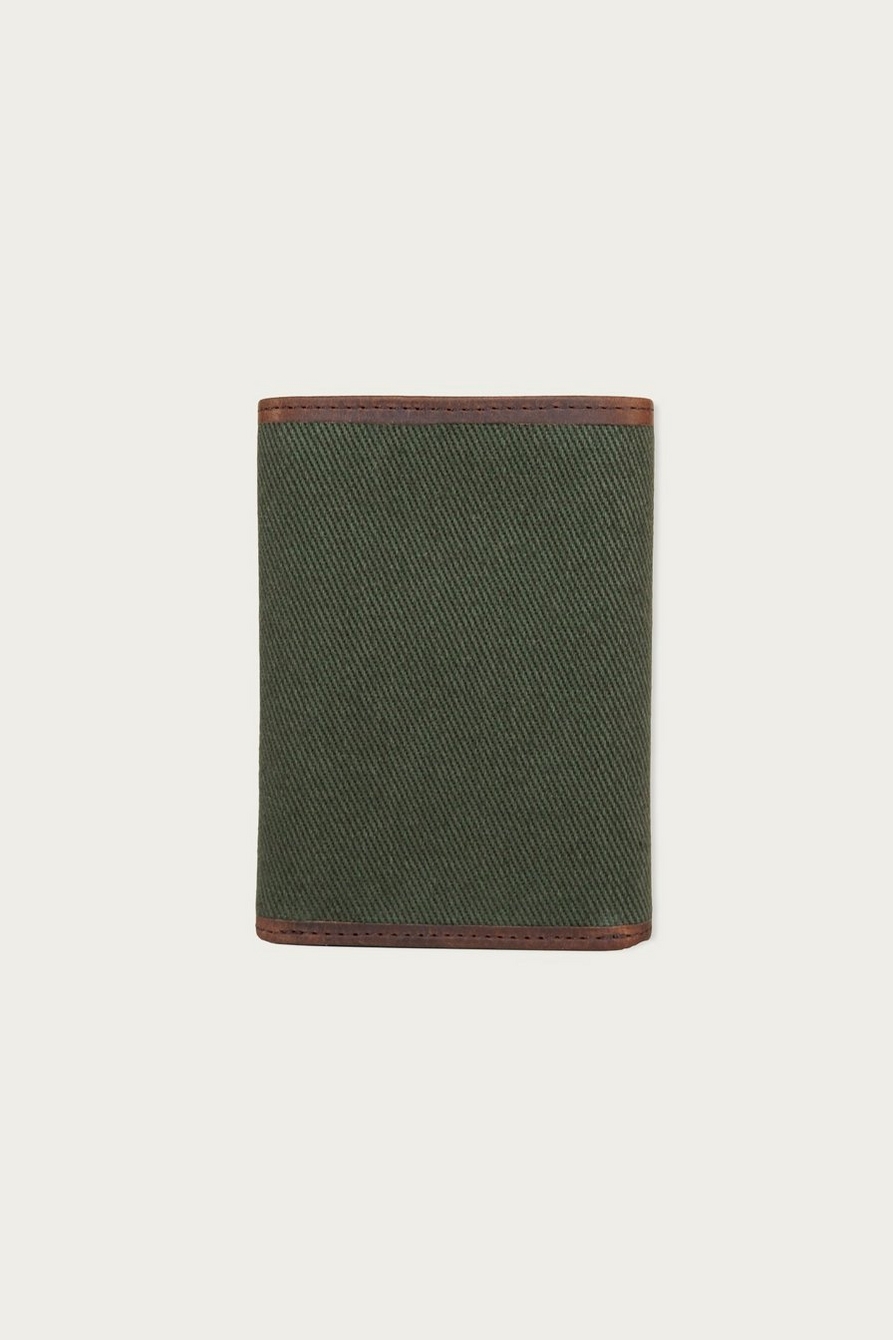 CANVAS WITH LEATHER TRIM TRIFOLD WALLET, image 2