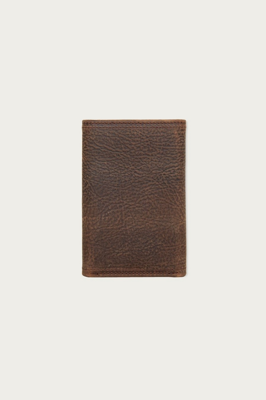 Double Stitched Leather Trifold Wallet, image 2