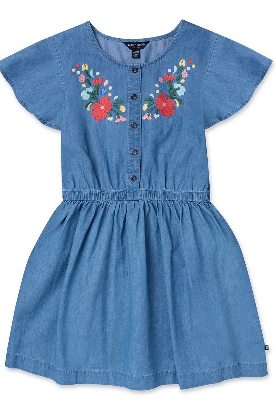 GIRLS S-XL THELMA EMBROIDERED DRESS, image 1