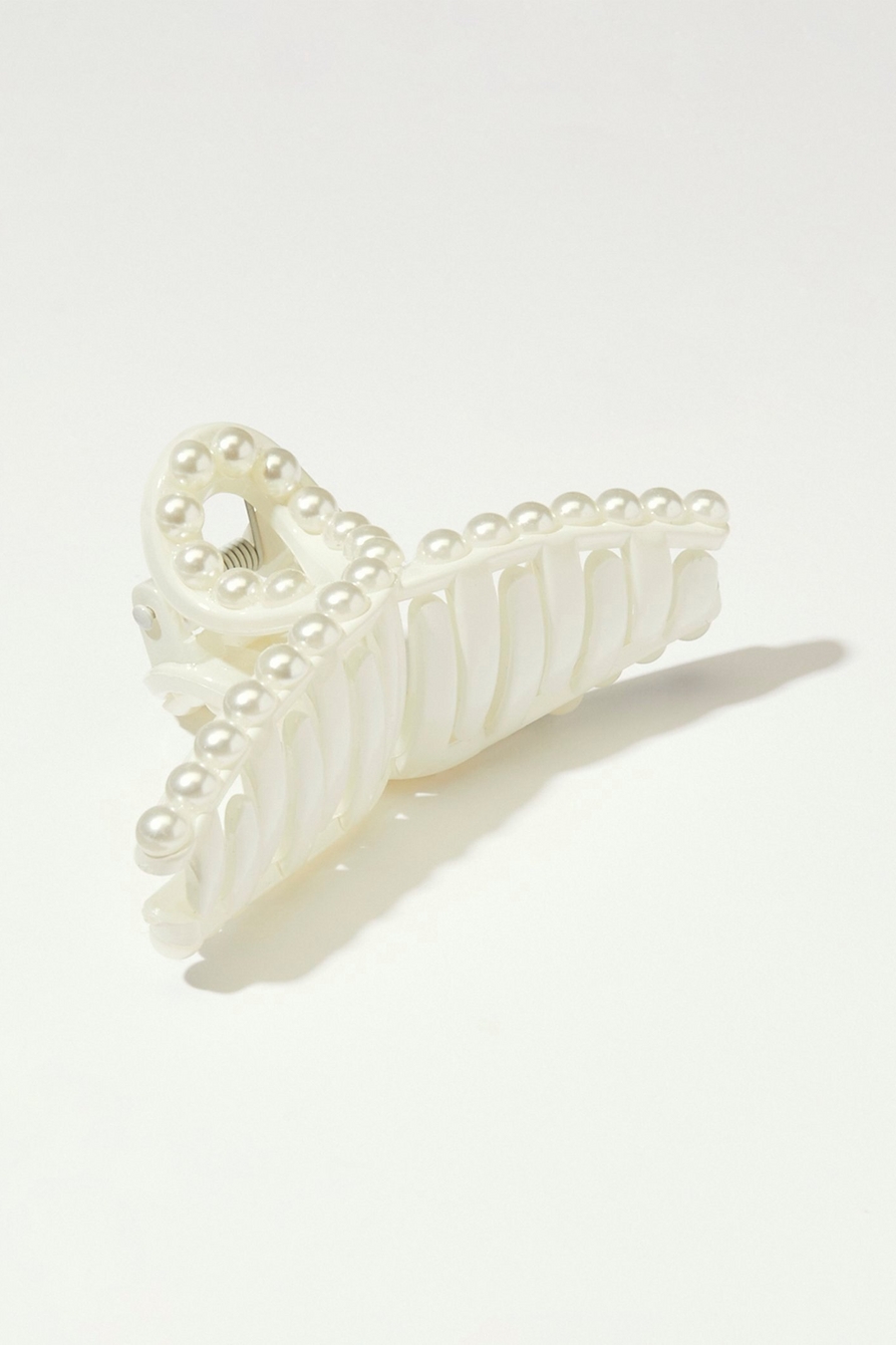 Ivory Pearl Claw Clip, image 1