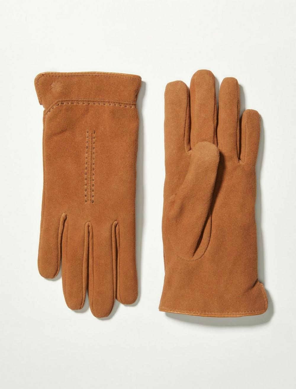 TAN SUEDE LEATHER GLOVES, image 1