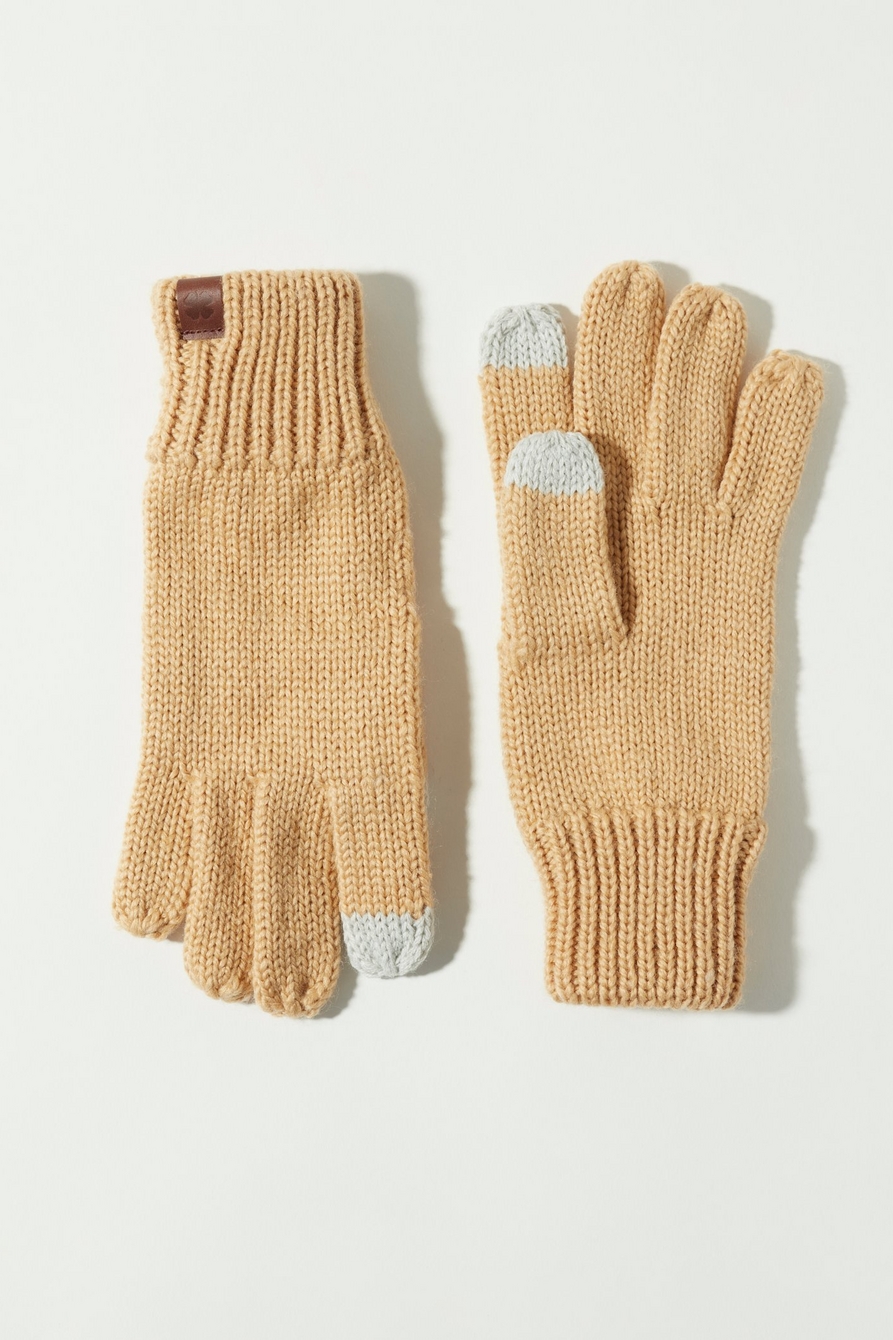 Lucky Brand Ribbed Wool Knit Texting Glove - Women's Accessories Gloves in Medium Beige - Shop Spring Styles
