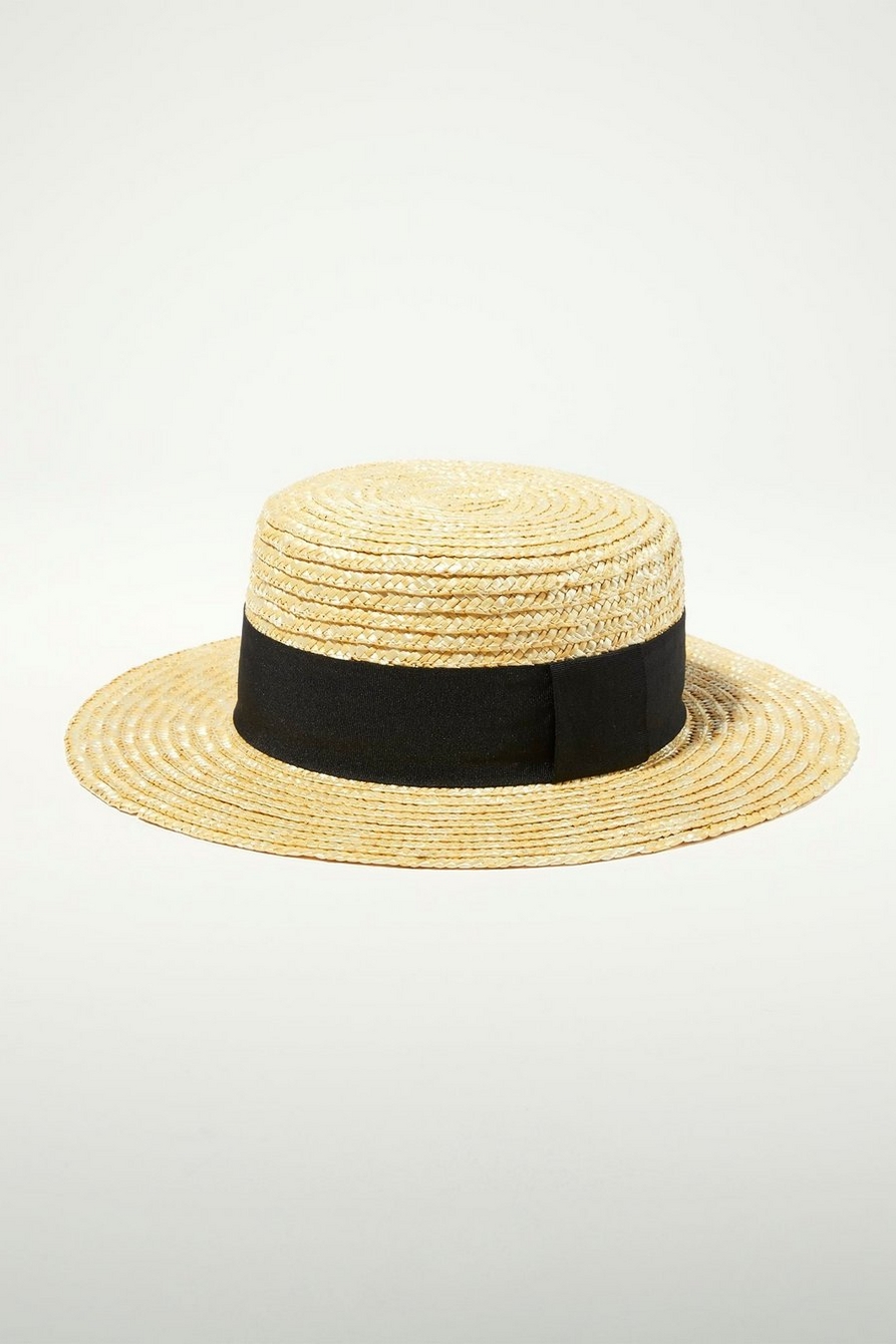 STRAW BOATER HAT, image 1