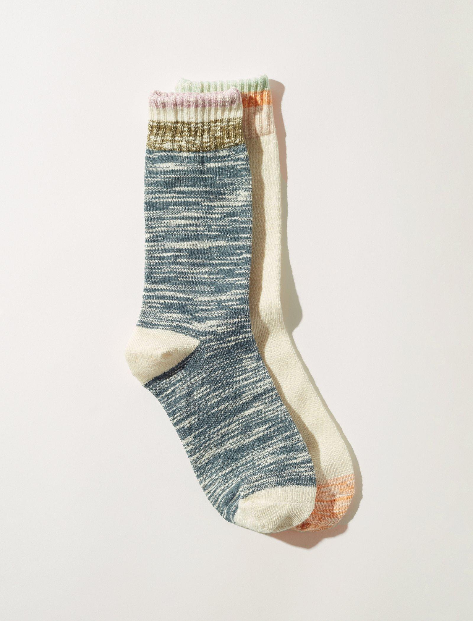 MARBLED STRIPED BOOT SOCK