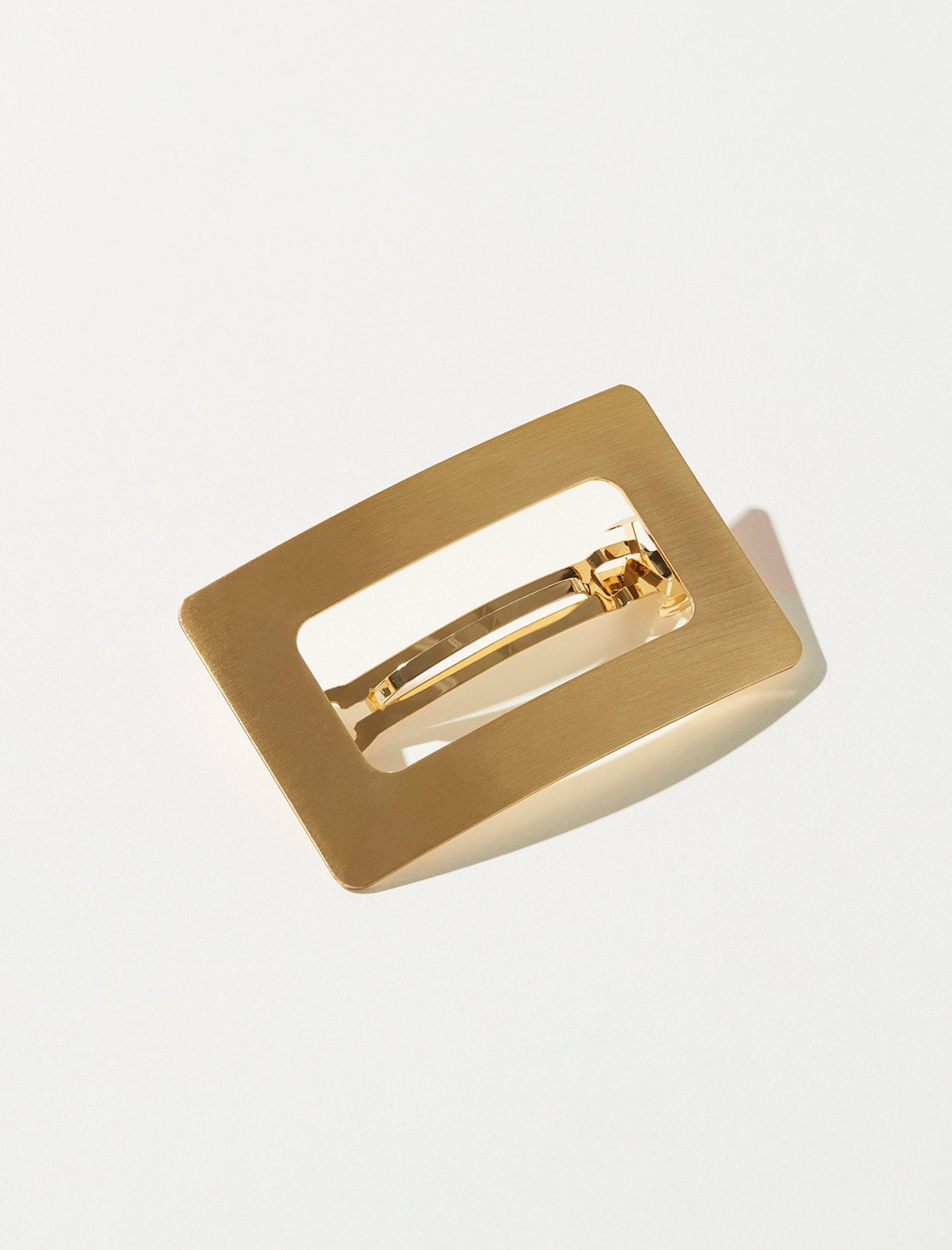 GOLD RECTANGLE BARRETTE