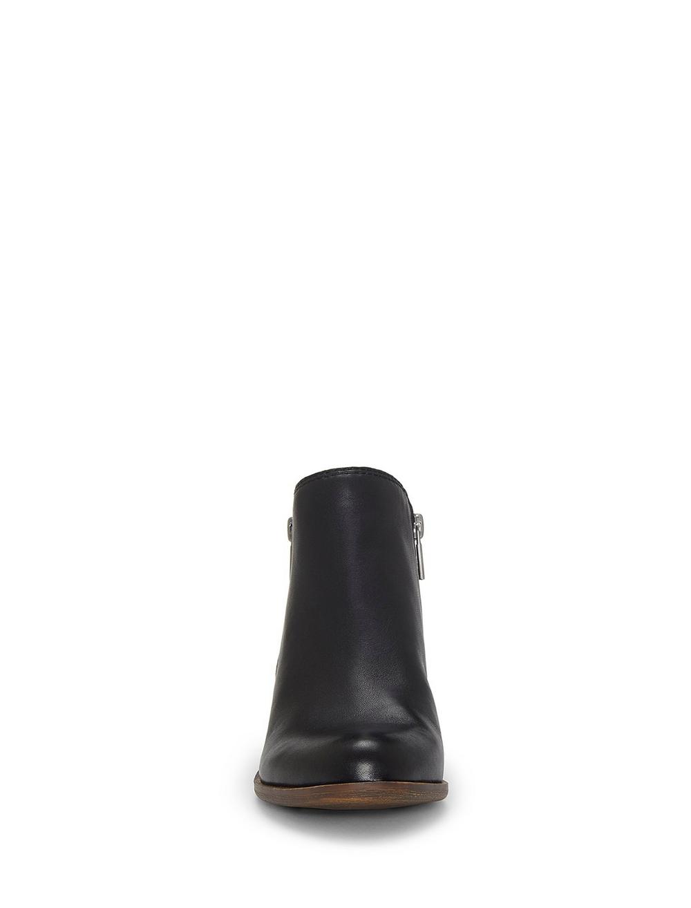Lucky Brand Women's Basel Bootie Black Leather Wide width Ankle Boot