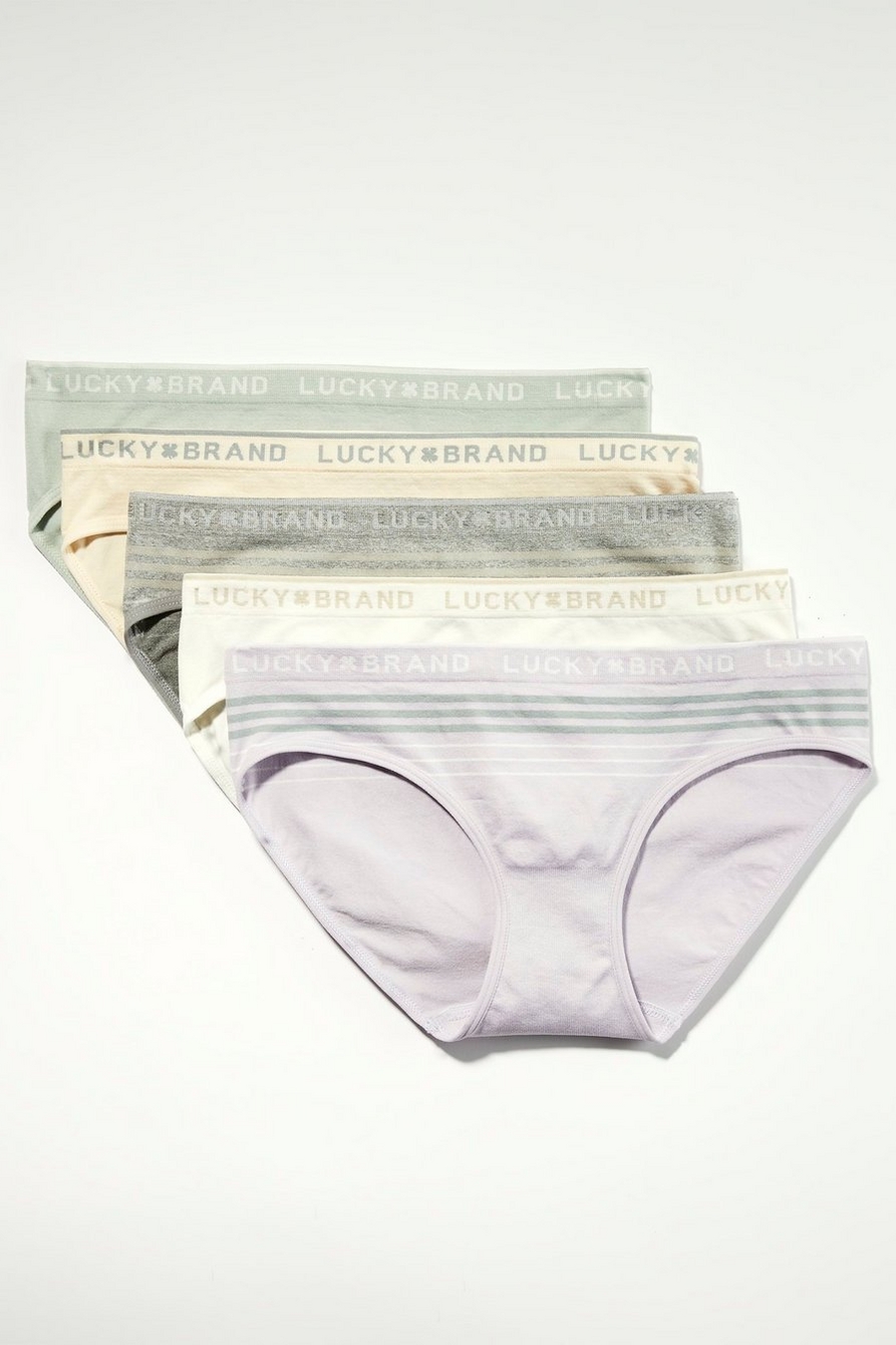 Lucky Brand Women's Underwear - 5 Pack Microfiber Thong Panties (S-XL),  Black/Black/Silver Sconce/Brush/Gardenia, Small : : Clothing,  Shoes & Accessories