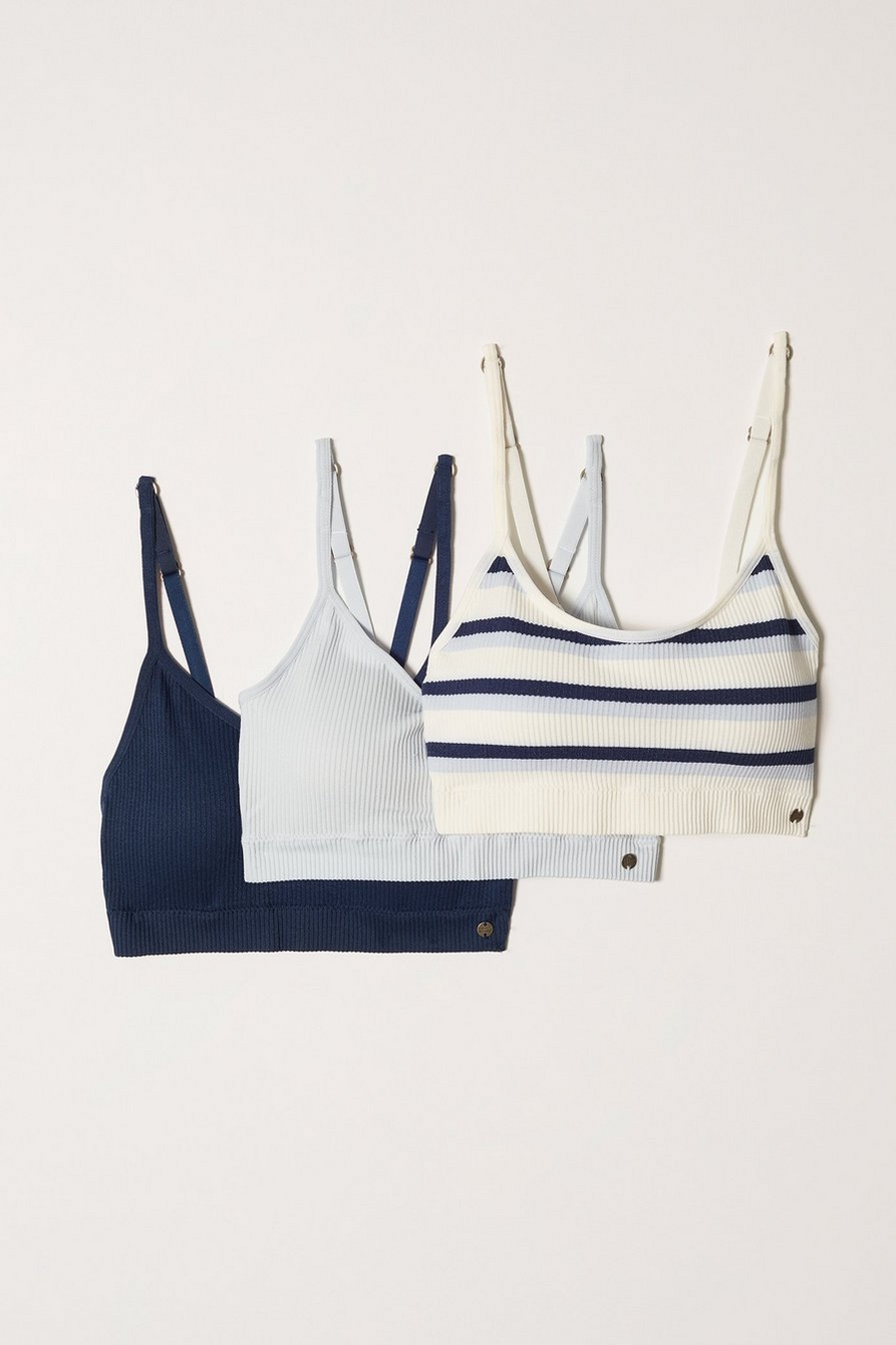 Lucky Brand Graphic Blue Sports Bra Size M - 68% off