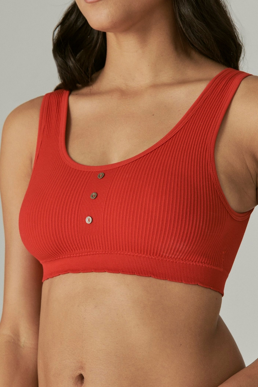 3 PACK RIBBED BUTTON BRA