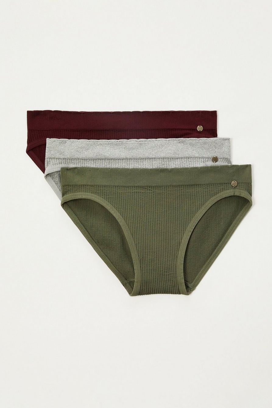 Pack of 2 seamless ribbed thongs - Thongs - Briefs - Underwear