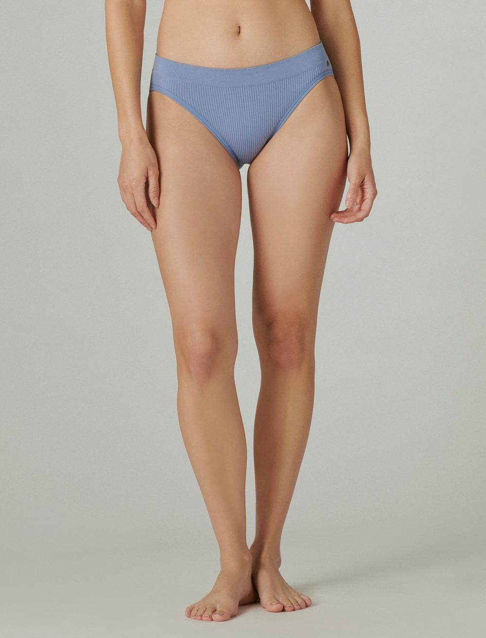 Lucky Brand ~ Women's Bikini Underwear Panties Polyester Blend 3-Pair Ribbed ~ M 