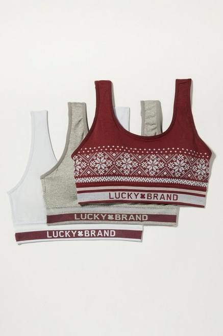 Lucky Brand, Intimates & Sleepwear, 2pk Lucky Brand Laser Cut Soft Lounge  Bras Plus 2x