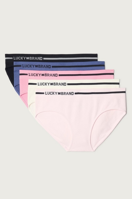 Lucky Brand Women Hipster Seamless Size Large L Panty 3 Pair Pink