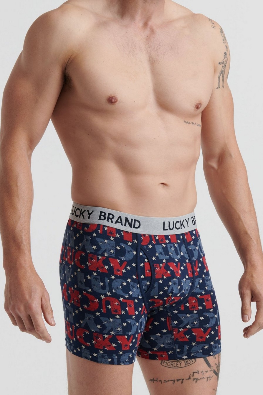 LUCKY BRANDED AMERICANA 3 PACK BOXERS