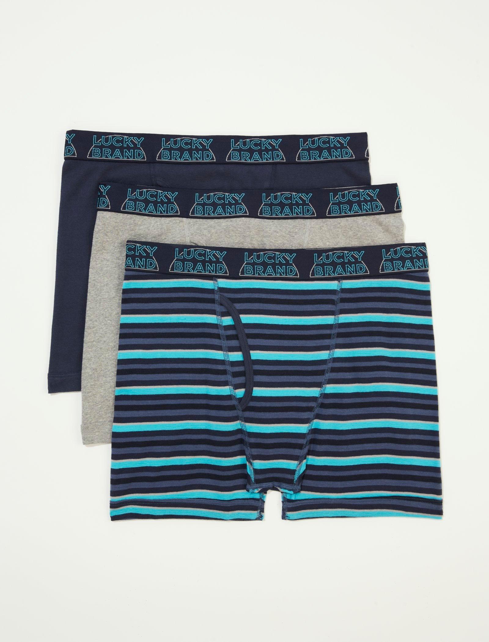 Lucky Brand Boxer X3 - 221 Hollywood Fish - Small Men Brief Underwear Pack P259, Men's