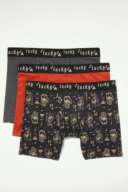 Lucky Brand Lot de 6 boxers en coton stretch avec braguette fonctionnelle pour homme
