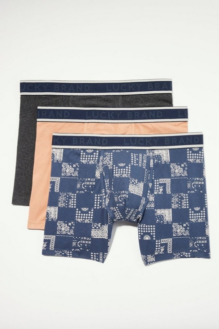 Lucky Brand 3 Pack Cotton Modal Boxer Briefs - Men's Accessories Underwear  Boxers Briefs in Medium Light Blue, Size M - Yahoo Shopping