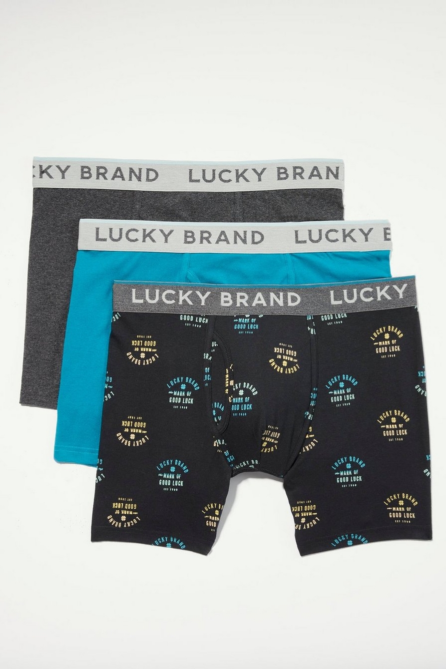 Lucky Brand 3 Pack Stretch Boxer Briefs - Men's Accessories Underwear  Boxers Briefs, Size M - Yahoo Shopping